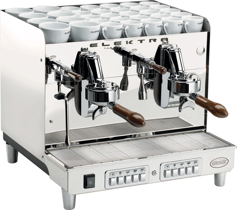 Elektra-Kaffeemaschine Modell Sixties Kompakt T 3 2 Gruppen, elektr. Steuerung, Edelstahl poliert