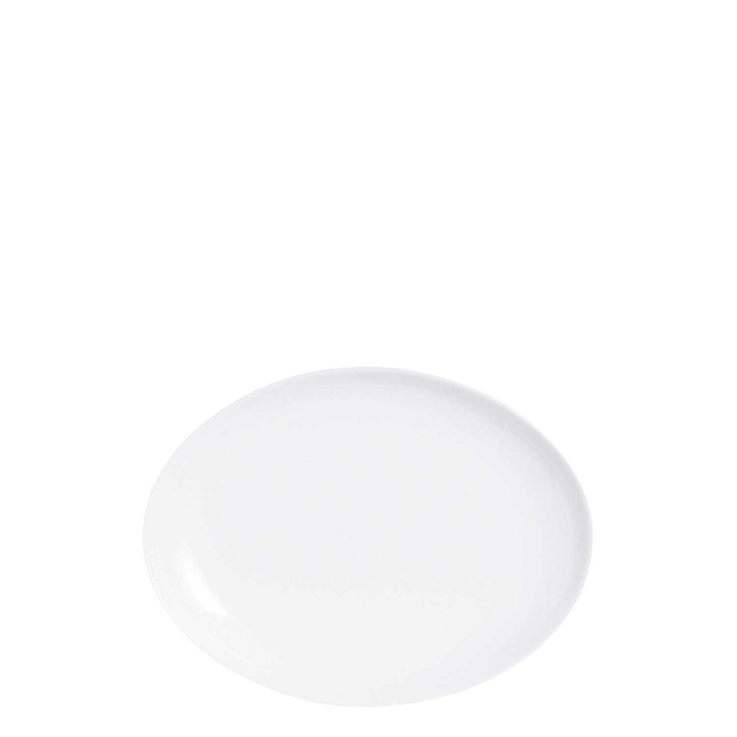 Platte oval 330 x 250 mm uni weiß