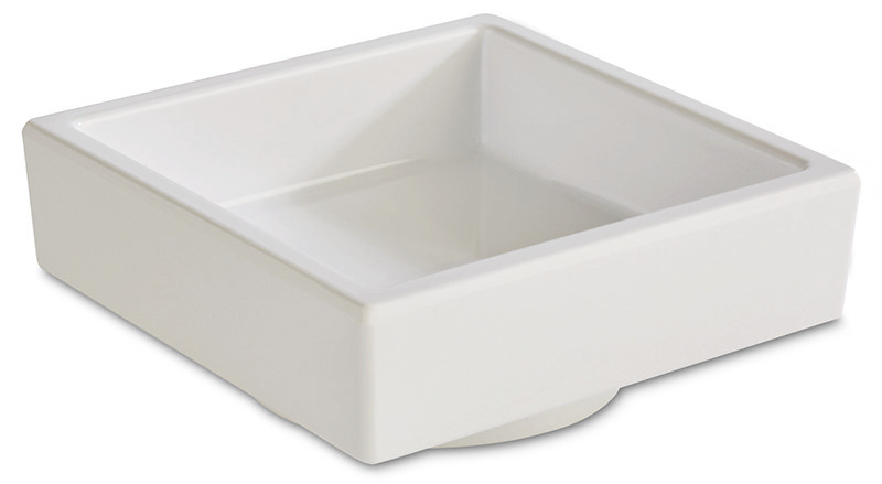 Bento Box "Asia Plus" Melamin weiss # 15473 - Maße: 7,5x7,5x3,0 cm