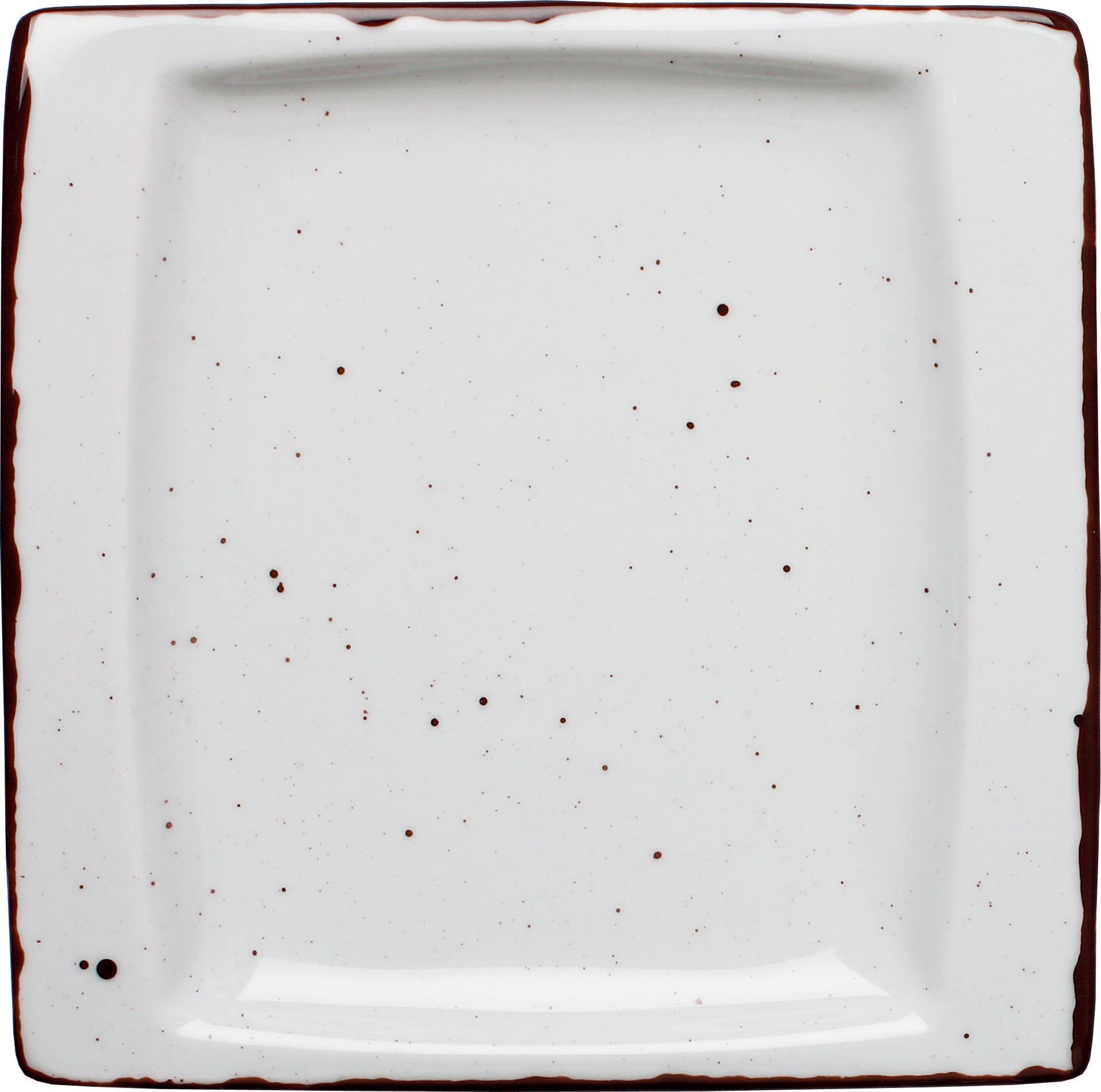 Granja weiß, Platte flach eckig 18 x 18 cm
