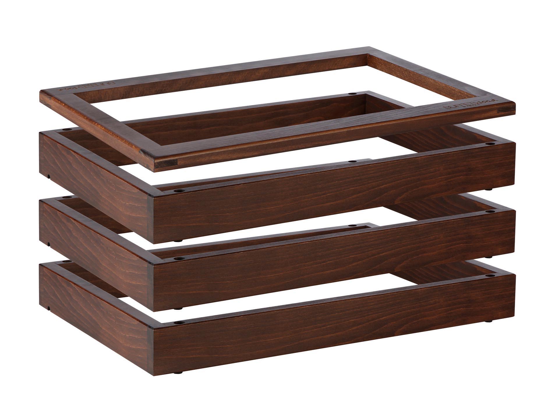 `Rahmenset Wasserbad ``Wood`` 65+20mm ` dunkel gebeizt 4er Set