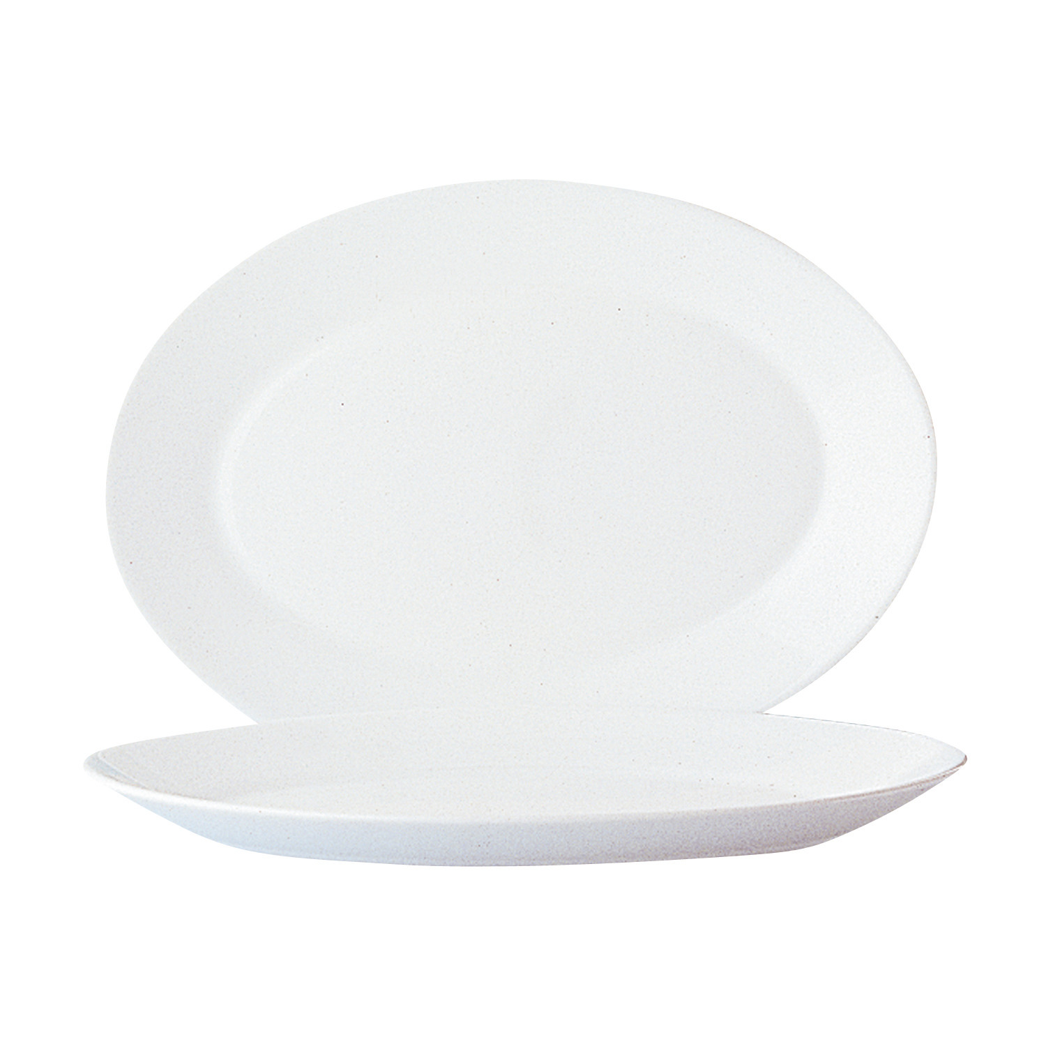 Platte oval 295 x 209 mm uni weiß