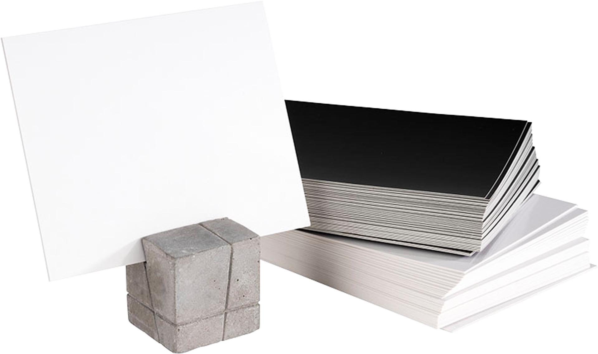 Kartenhalter Würfel ``Element`` Beton, grau, 4er P