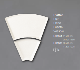 Platte B.Concept 30x12 cm weiss