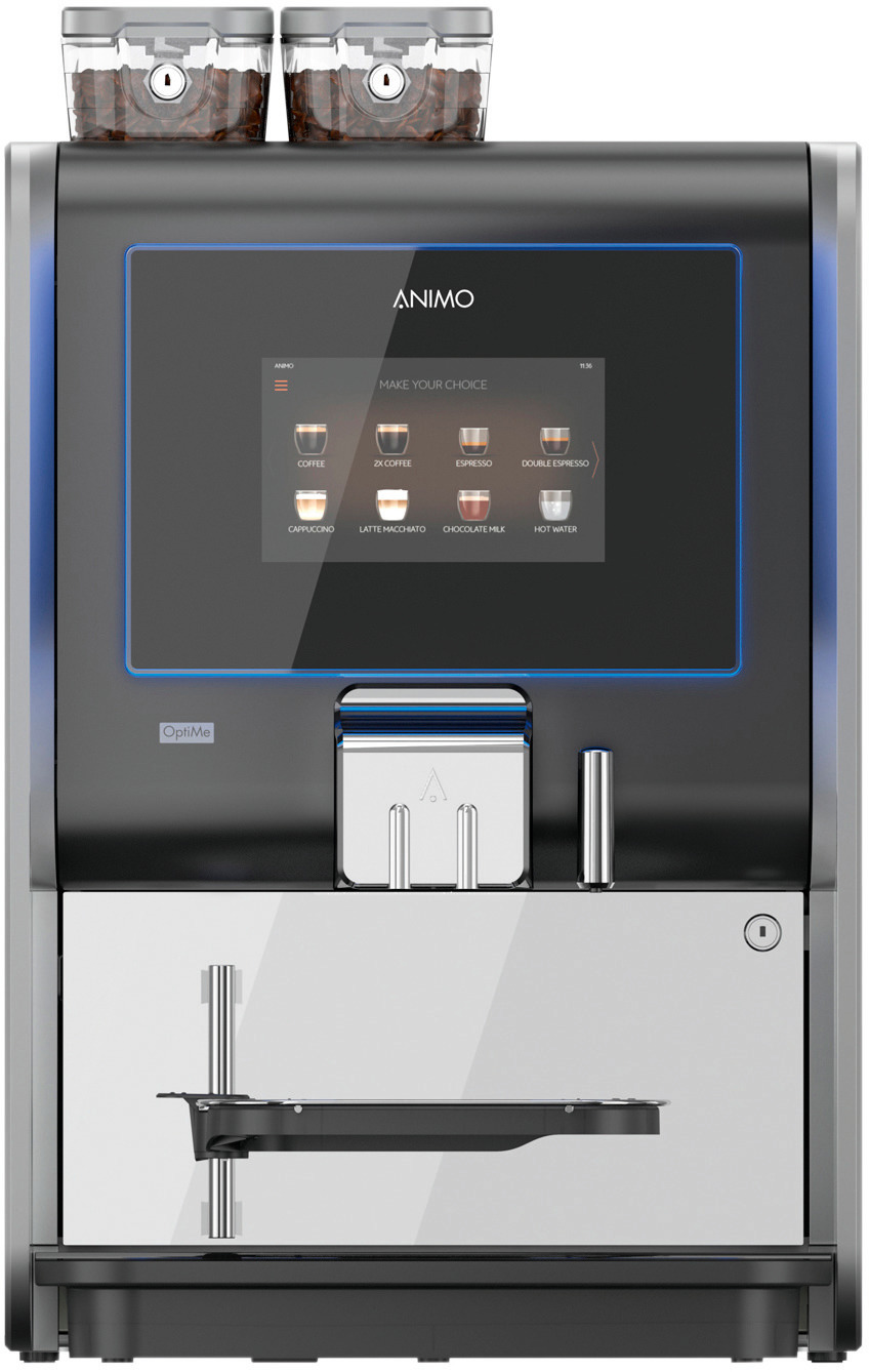 Kaffeevollautomat Optime 22 zwei Mühlen, 2 Instant-Produktbehälter